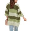 Girls Sweater Cardigan Open Front Longline Sweater Cable Knit Sweater Long Sleeve Color Block Sweater,Spring - XL - 3 of 4