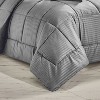 Plazatex Embossed Dobby Stripe 8 Pieces Comforter Bed In A Bag Set Gray - 4 of 4
