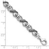 Black Bow Jewelry Black & White Diamond 6mm Heart Bracelet in Sterling Silver, 7.5 Inch - 4 of 4