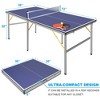 Mid-Size Table Tennis Table MDF Ping Pong Table Set With Net Heavy Duty Aluminum Frame Table Legs Rubber Suckers For Indoor Outdoor 6ft - 4 of 4