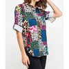 Women's Norma Animal Print Block Embellished Shirt - Pastel Design - 2 of 3