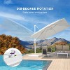 PURPLE LEAF Patio Umbrella White Cantilever Offset Umbrella Square Outdoor Umbrella with 360-degree Rotation for Garden Deck Pool - 4 of 4