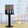 VEVOR Commercial Vending Machine, Triple Compartment Candy Dispenser with Iron Stand, Gumball and Candy Machine for Business, Black - 2 of 4