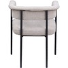 Meridian Furniture,Malin Linen Textured Fabric Dining Chair, Set of 2 - 4 of 4