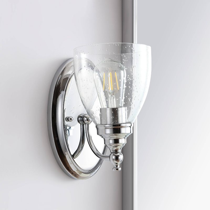 30" Metal/Glass Marais Wall Sconce (Includes Energy Efficient Light Bulb) - JONATHAN Y, 4 of 6