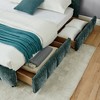 GDFStudio Abbott Queen Size Tufted Chenille Upholstered Bed with Drawer and Headboard - 3 of 4