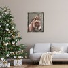 Stupell Industries Winter Donkey Snow Falling Framed Floater Canvas Wall Art - 2 of 4