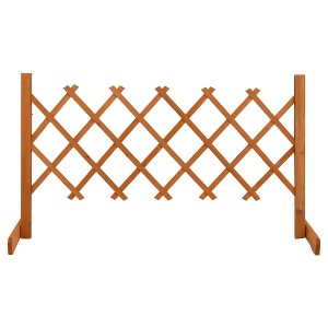 vidaXL Garden Trellis Fence Orange 47.2"x23.6" Solid Firwood - 1 of 4