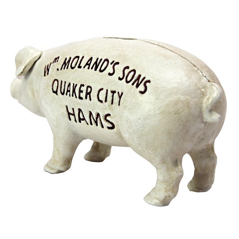 Design Toscano Quaker City Hams Pig Still Action die-Cast Iron Coin Bank, 4 of 6