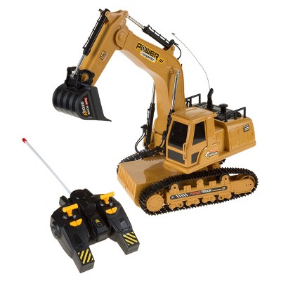 Toy Time Excavator Bucket Truck With Remote Control - Black And Yellow ...