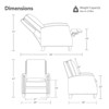 Spruce & Spring Push Back Recliner Chair with Nailhead Trims for Living Room - 4 of 4