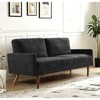 CAVINAS Modern & Vintage Loveseat Sofa, Velvet Upholstered 2 Seater Sofa Couch with Sleek Design, for Home, Apartment or Office - 3 of 4