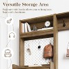 Heynemo 7-in-1 Hall Tree with Hidden Shoe Storage, Entryway Bench with Coat Rack and Pegboard, Coat Rack with Bench Mudroom Storage - 3 of 4