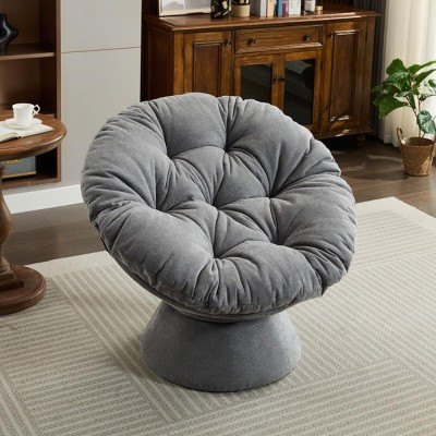 Maggift Patio Accent Chairs, Oversized Swivel Decorative Chair for Living Room, Bedroom, Gray, 37"*33.07"*31.5"