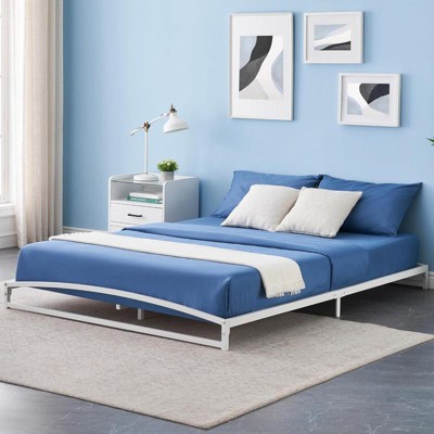 6 Inch Metal Platform Bed Frame Low Profile with Sturdy Steel Slats Support,Mattress Foundation, No Box Spring Needed, Easy Assembly,Black