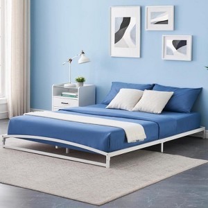 6 Inch Metal Platform Bed Frame Low Profile with Sturdy Steel Slats Support,Mattress Foundation, No Box Spring Needed, Easy Assembly,Black - 1 of 4