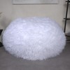 Vynxaria 5-Foot Rounded Faux Fur Bean Bag - Stylish Comfort for Any Space - 2 of 4