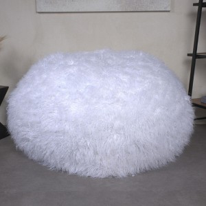 Okak Faux Fur Bean Bag Chair with High Density Foam,Lazy Floor Chair Round Sofa Chair,Lounge Chair for Living Room - 1 of 4