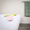 Glamlily 2 Pack Silicone Shower Brush Back & Body Scrubber & Exfoliator, Green, Pink - 4 of 4
