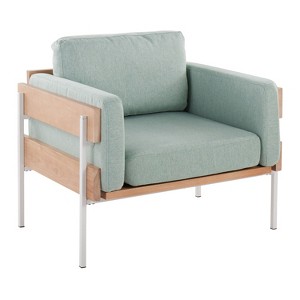NicBex Polyester Accent Chair,Upholstered Living Room Chairs with Mid-Height Back and Wood Panel,Cozy Armchair,Accent Chairs for Living Room - 1 of 4