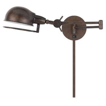5.25" Linthal Swing Arm Wall Lamp with Adjustable Shade Rust - Cal Lighting