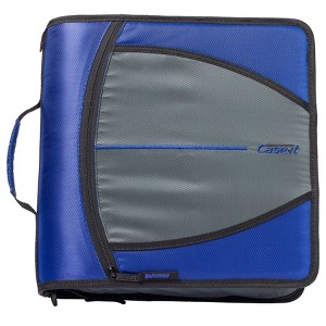 Case-it Might Zip Tab Zipper Binder, 3" O-Ring with 5-Color tab Expanding File Folder  - 600 Sheet Capacity - 1 of 3