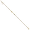 Black Bow Jewelry 14k Yellow Gold Polished Arrow And 1mm Cable Chain Anklet, 9-10 Inch - 2 of 4