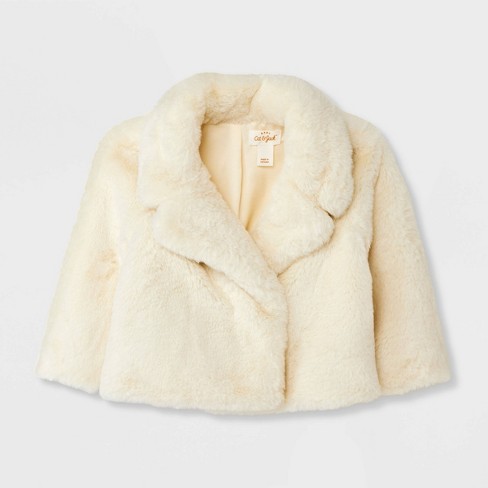 White Faux Fur Coat 