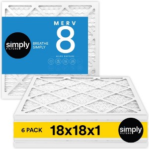 Simply Air Filter, MERV 8, 6 Pack, Furnace Air Filter for HVAC - 1 of 4