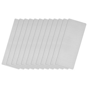 Unique Bargains Stainless Steel DIY Laser Printing Office Engraving Blank Card 12 Pcs - 1 of 4