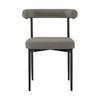 HomeRoots Set of Two Gray And Black Upholstered Faux Leather Open Back Dining Side Chairs - 4 of 4