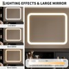 Vanity Desk, Makeup Vanity Desk with Mirror and Lights 3 Colors, Dressing Table with Chair - 3 of 4