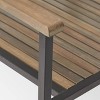 2pk Bridget Wood & Iron Patio Dining Chair Gray: Acacia Slatted, Weather-Resistant - Christopher Knight Home - 3 of 4