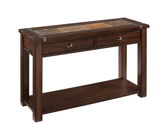 Roanoke Rectangular Sofa Table - Cherry & Slate - Magnussen Home