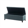 XINGHANZHENXUAN Tufted Upholstered Storage Bench, Soft Close Lid, Button Detail & Espresso Wood Legs, Bedroom or Living Room - 4 of 4