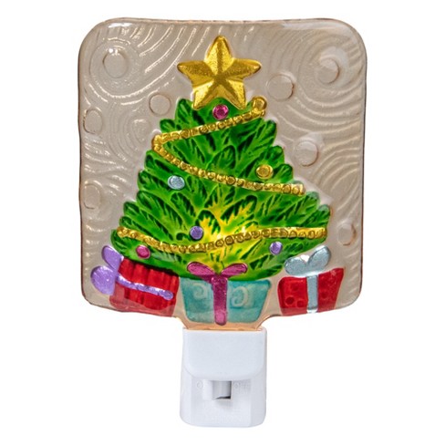 Northlight 4" Green and Gold Christmas Tree Night Light - image 1 of 4