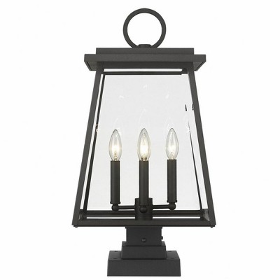 Broughton Black Aluminum and Glass Outdoor Lantern