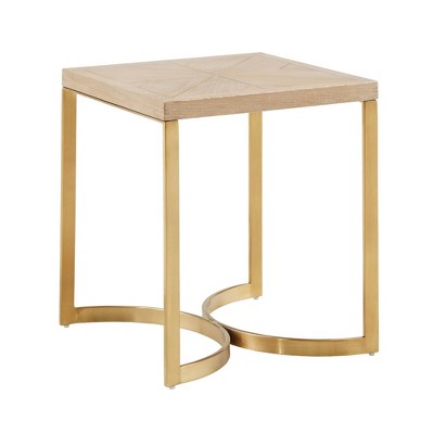 Madeline End Table Natural Finish/Gold - Inspire Q