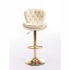 PAGED 18.3" Wide Bar Stools Set of 2, Modern Height-Adjustable Swivel Velvet Counter Stools with Backs for Pub, Dining Room - 4 of 4