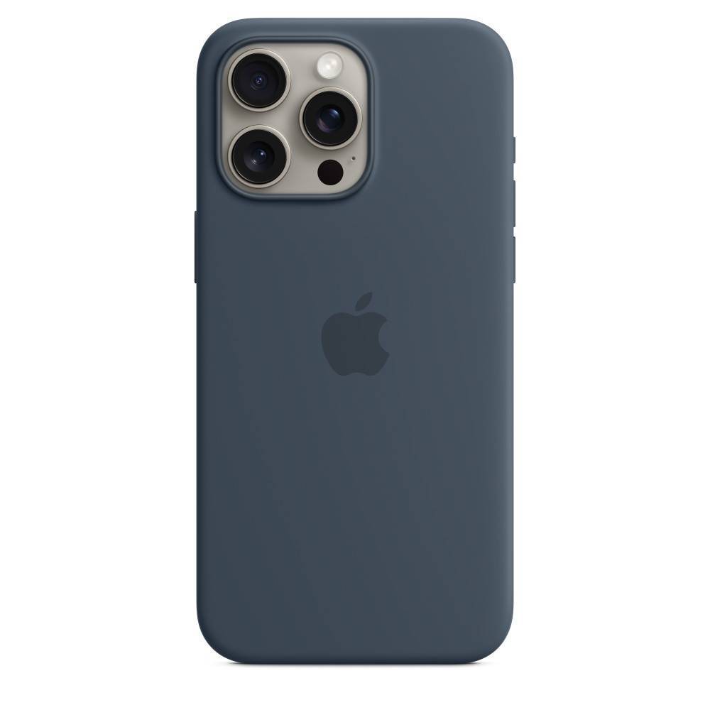 Photos - Case Apple iPhone 15 Pro Max Silicone  with MagSafe - Storm Blue 