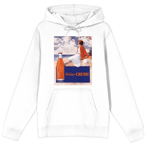 Orange and white store sweatshirt