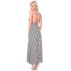 Women's Backless Striped Maxi Dress - White Mark - 3 of 3