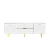 CAVINAS Modern TV Stands and Consoles, Modern Warm White TV Cabinet, for Living Room Bedroom - 4 of 4