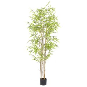 Bamboo Tree Artificial , Artificial Bamboo Tree With Real Trunk and Lifelike Leaves, Faux Bamboo Plants for Home Decor Indoor, 1 Pack - 1 of 4