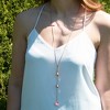 Pavilion Gift Company - Rose Water Opal - Rose Gold Hexagon - 18.5" Austrian Crystal Sweater Necklace - Necklaces - 4 of 4