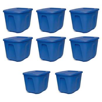 Gracious Living 10 Gal Stackable Home Storage Tote Bin with Lid, Clear (10 Pack)