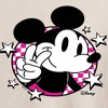 Women's - Disney - Mickey Peace Sign Checkered Oversized Graphic T-Shirt - image 2 of 4