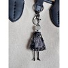 Wrapables Hanging Fashionista Doll Keychain, Crystal Rhinestone Keyring Bag Charm, Gray Retro - 3 of 4