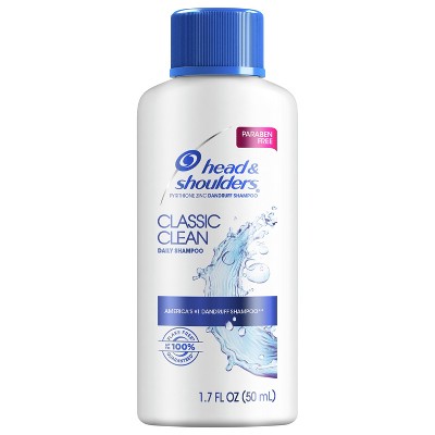 Head and Shoulders Dandruff Shampoo, Anti-Dandruff Treatment, Classic Clean for Daily Use, Paraben Free, 1.7 oz