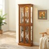 Okak Diapaly Cabinet, Curio Cabinet with 6 Adjustable Shelves and Tempered Glass Doors, Tall Cabinet for Living Room, Bedroom - 3 of 4